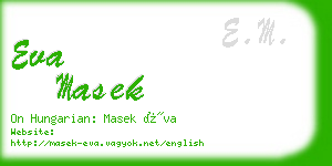 eva masek business card